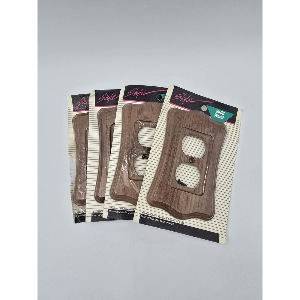Vintage Wood Outlet Cover American Tack & Hardware Style Set Of 4